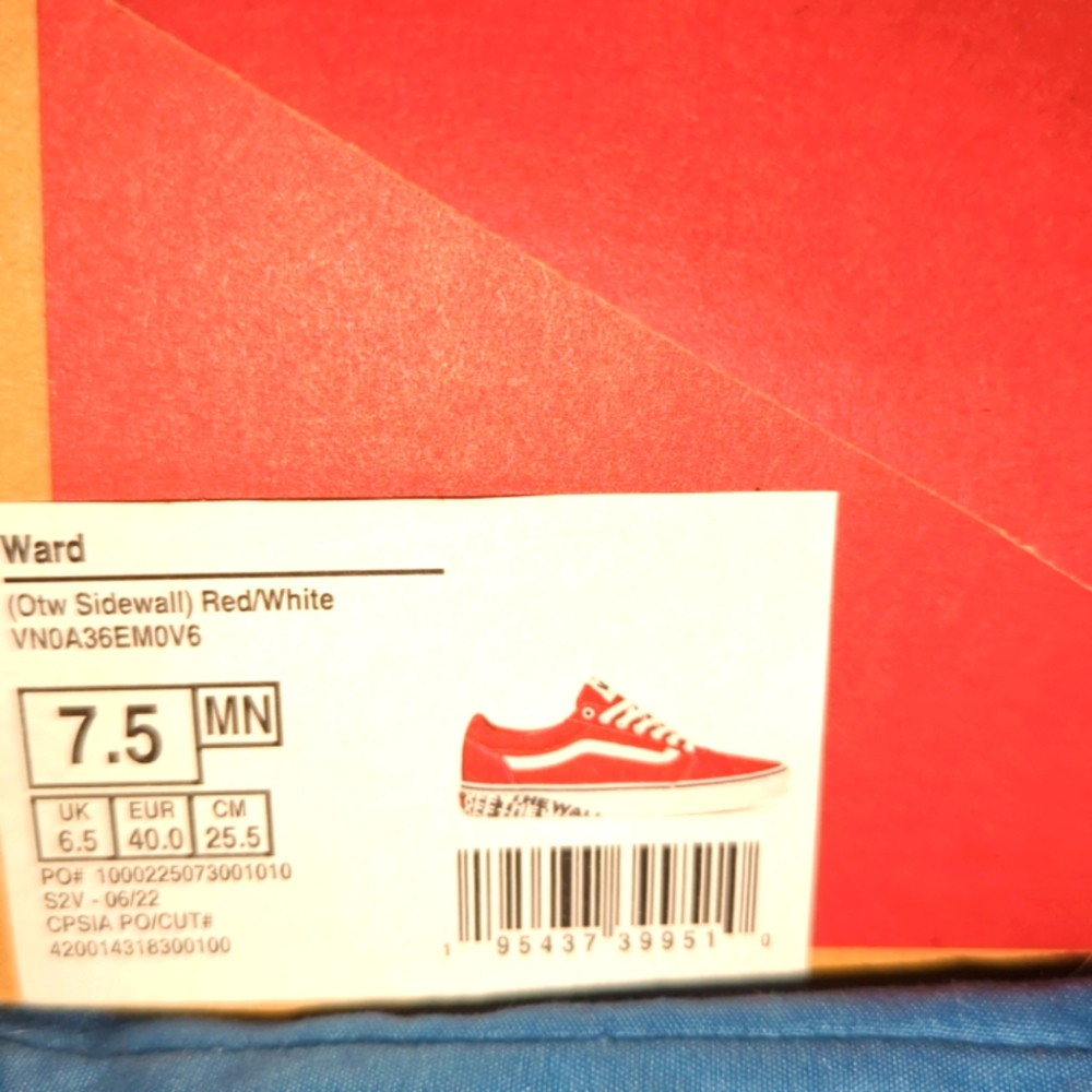 Red Vans-New in Box